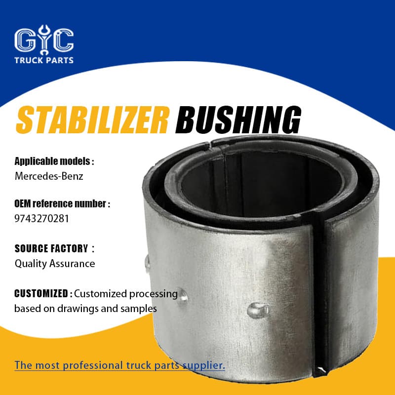 Factory direct fit for Mercedes-Benz truck stabilizer bushing 9743270281 suspension vibration damping rubber sleeve