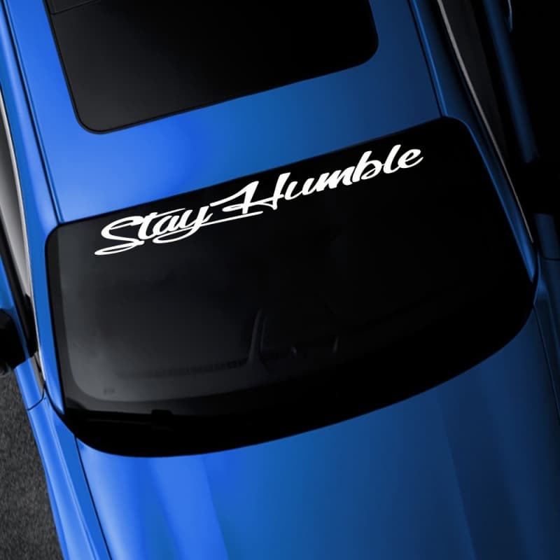 Cross-border Amazon Exclusive Large Windshield Car Sticker Stay Humble Creative Car Modification