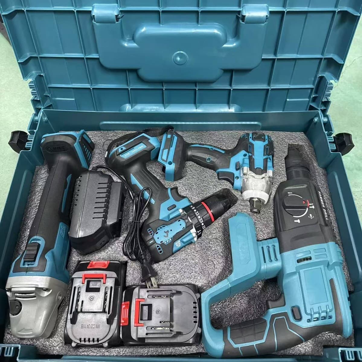Industrial Grade High Power Electric Wrench Set 4-Piece Angle Grinder Kit Cross-Border Trade Power Tools