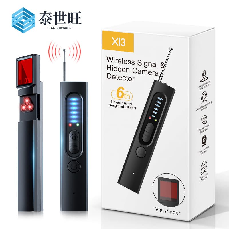 x13 Camera Detector Hotel Anti-Spy Infrared Scan Anti-Eavesdropping Wireless Signal GPS Positioning Finder