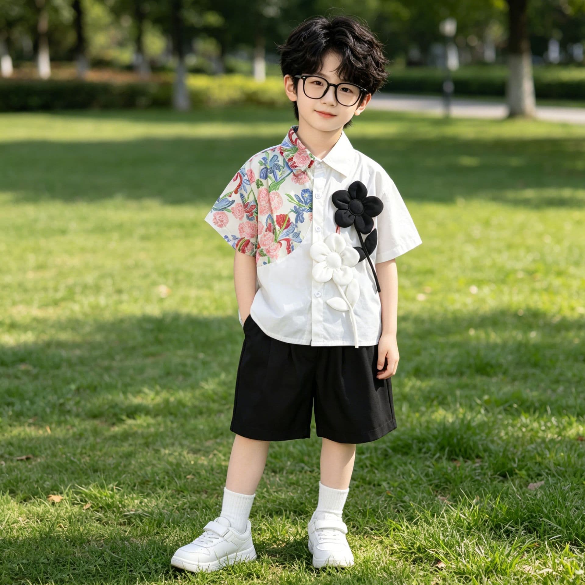 Boys' Summer Short Sleeve Set 2026 New Korean Style Children's Shirt Little Master Summer Chinese Style Clothes Two-Piece Set
