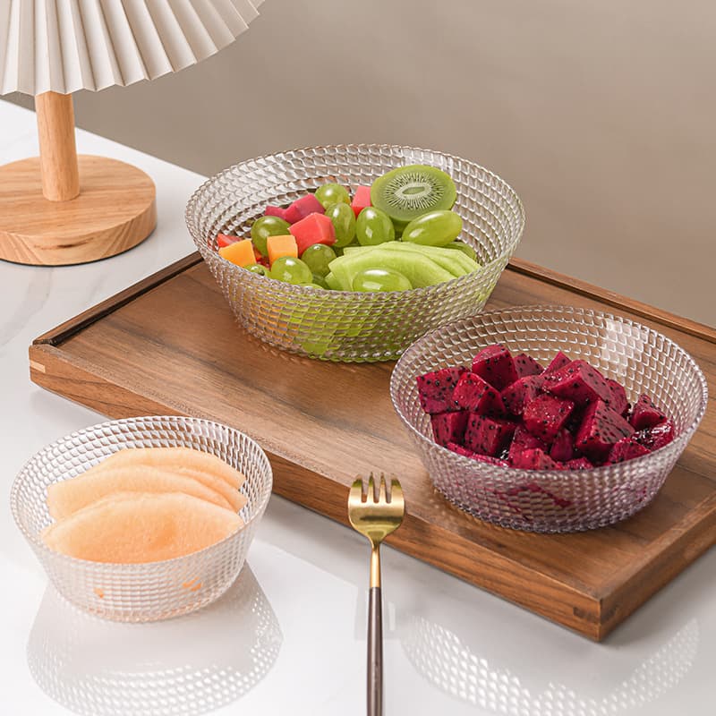 Nordic Style Household Living Room Creative Snack Fruit Plate Dragon Scale Bowl Modern Transparent Wholesale