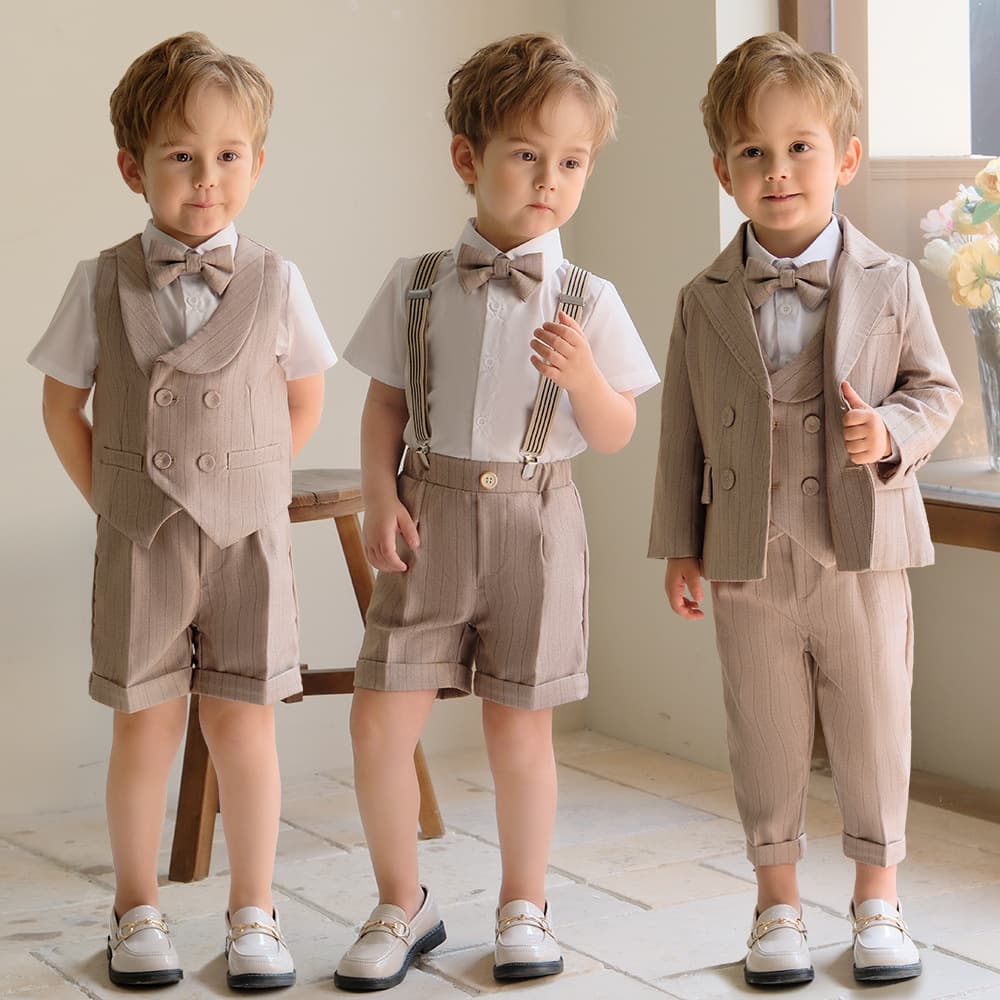 Children's suits, boys' suspenders, long shorts, vests, shirts, suits, kindergarten activities, birthday flower girl dresses