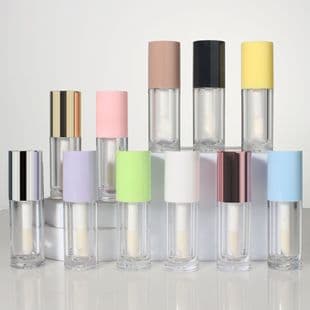 6ml Transparent Plastic Thick Rod Chunky Lip Gloss Tube Cosmetic Electroplated Lip Oil Lip Gloss Packaging Empty Bottle Cross-Border Best Seller