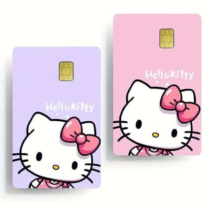 New cross-border e-commerce KT Cat Sanrio cute cartoon credit card transportation card stickers car waterproof skin