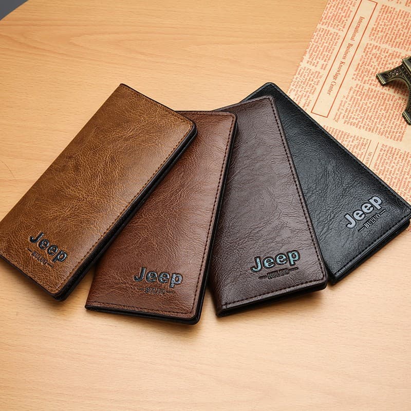 Men's Long Wallet Fashionable Youth Simple Wallet Multi-Card Slot Design Luxury PU Leather Hollow out Design Everyday Accessory