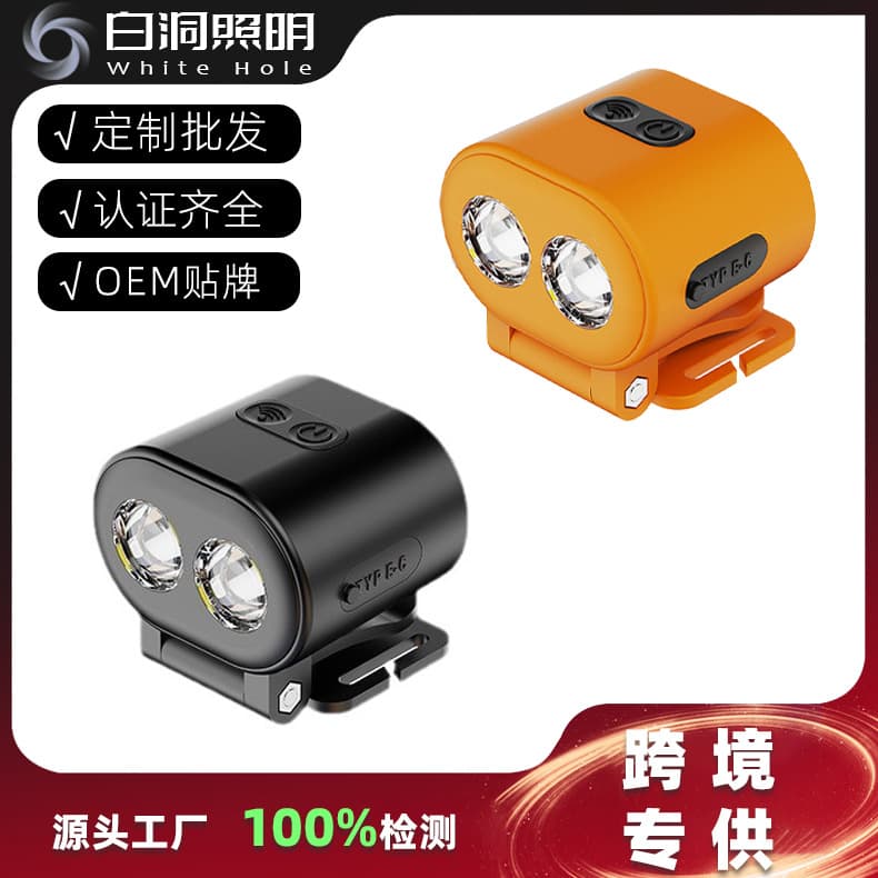 LED Multifunctional Mini Flashlight Camping Lamp USB Rechargeable Sensor Headlamp Smart Sensor Hat Clip Lamp Wrist Lamp