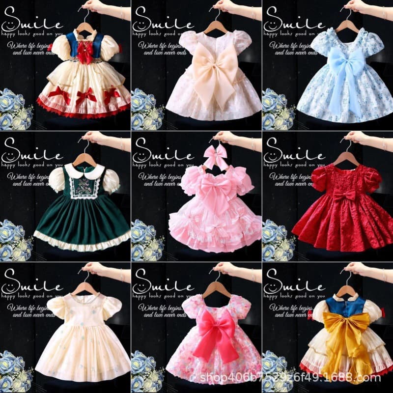 Girls Dress 2025 Summer New Children's Tutu Skirt Fashionable Sweet Princess Dress Baby Birthday Dress