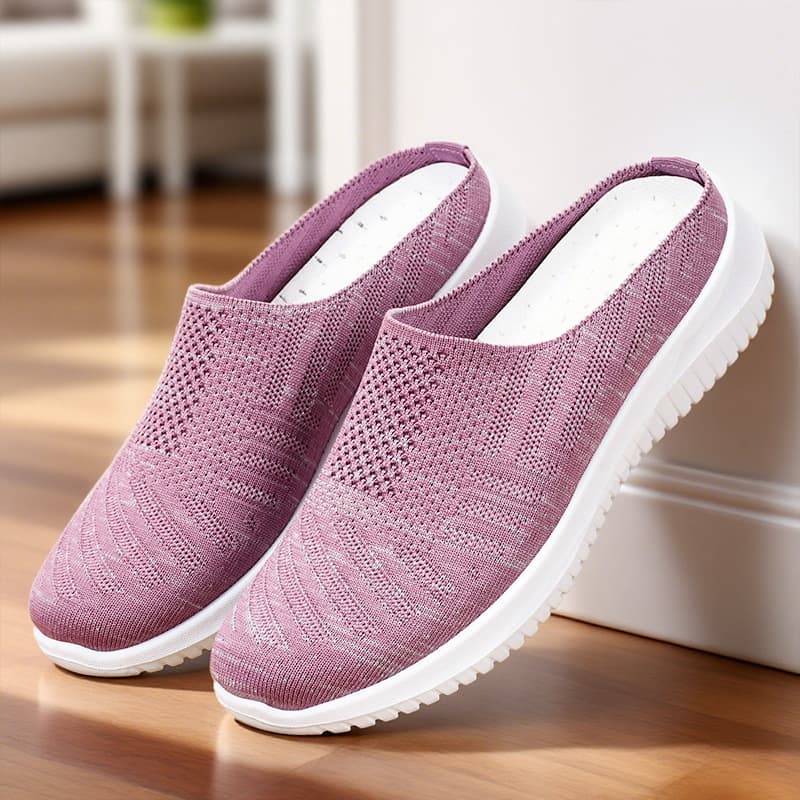 Women's Breathable Knitted Casual Shoes Soft Bottom Mom Shoes 2024 New Style Cloth