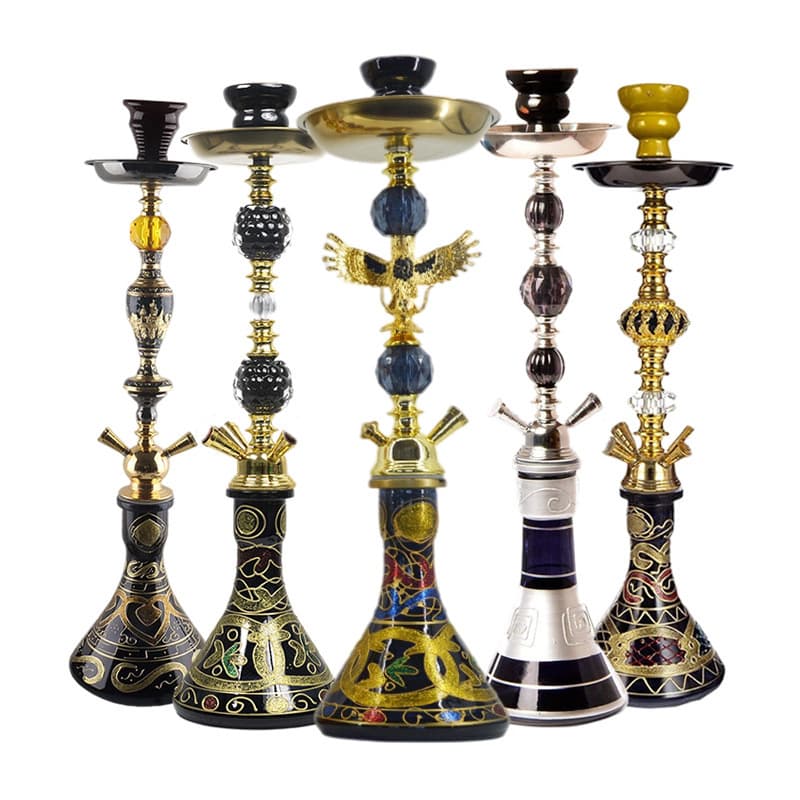 Complete Hookah Set for Bar, KTV, Arabic Shisha Large with Light, Medium Four-Hose Shisha