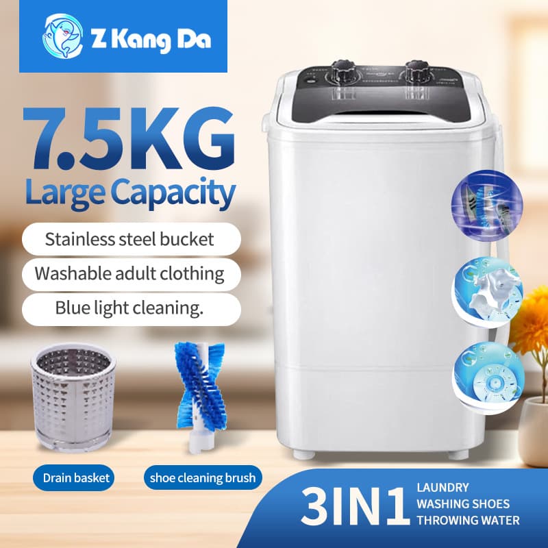 Cross-border 7.5KG Mini Washing Machine for Underwear and Shoes, Wholesale