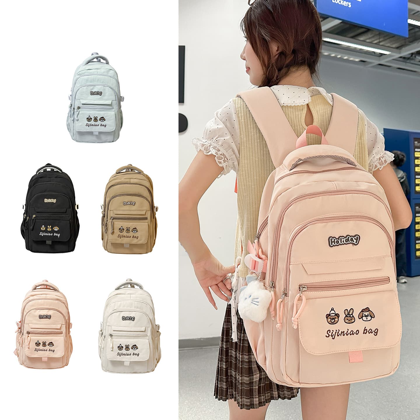 Student Backpack for Middle School Students Mori Style High School College Students Backpack Large Capacity 3-6 Grade Elementary School Student Backpack