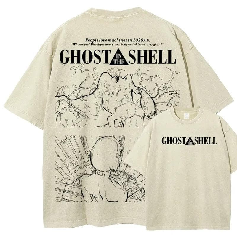 230g European size washed cotton Motoko Kusanagi Ghost In The Shell Clothing M
