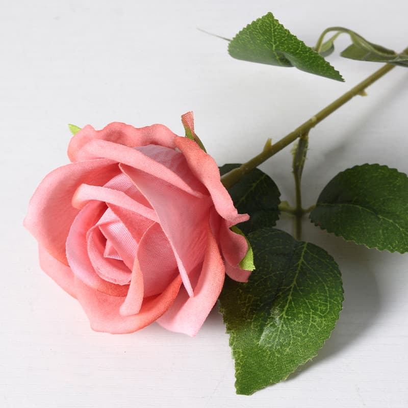 Simulated Velvet Rose Single Stem Artificial Flower for Wedding, Home, Valentine's Day Decoration, Premium Bouquet Wall