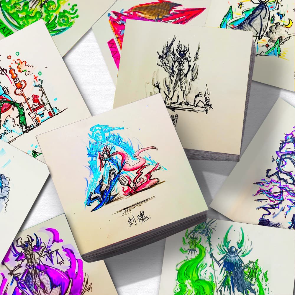 70-Piece Elemental Stick Figure Stickers Battle Hand-Drawn Passionate Decorative Journal Stationery DIY Waterproof Sticker Wholesale