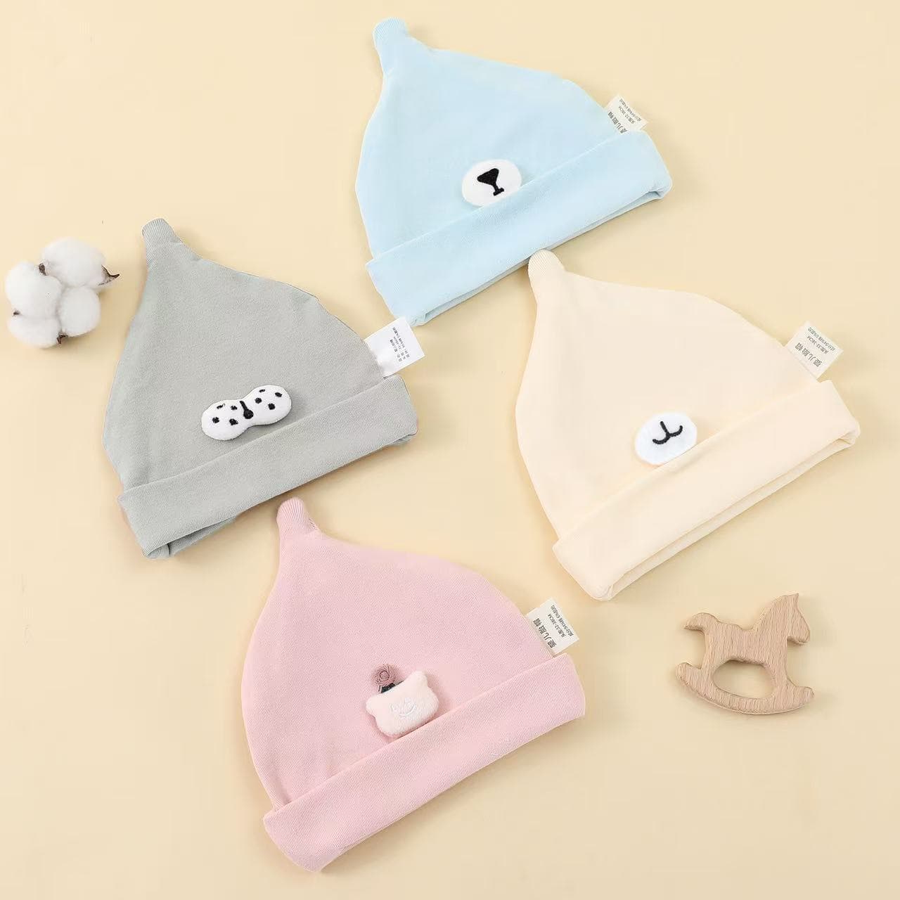 Baby Hat Autumn Winter Cute Pointy Hat Infant Toddler Pure Cotton Fetal Hat Bear Hat