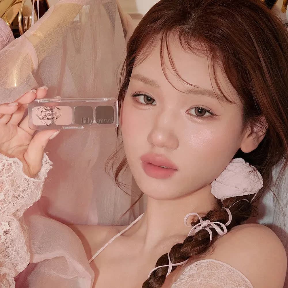 South Korea's Lilybyred genuine lilybyred emotional four-color eyeshadow palette fig matte pearlescent low saturation