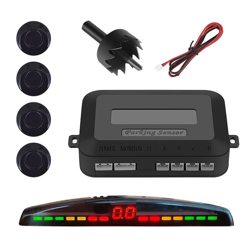Cross-border Car Radar 4-Sensor 8-Sensor Beep Alert Universal Radar LED Display Reverse Radar Source Factory