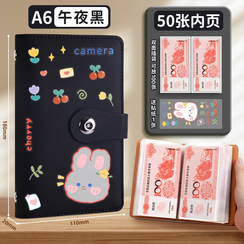 New Cash Savings Book Cash Storage Bag Money Clip Wallet Organizer Album Collection