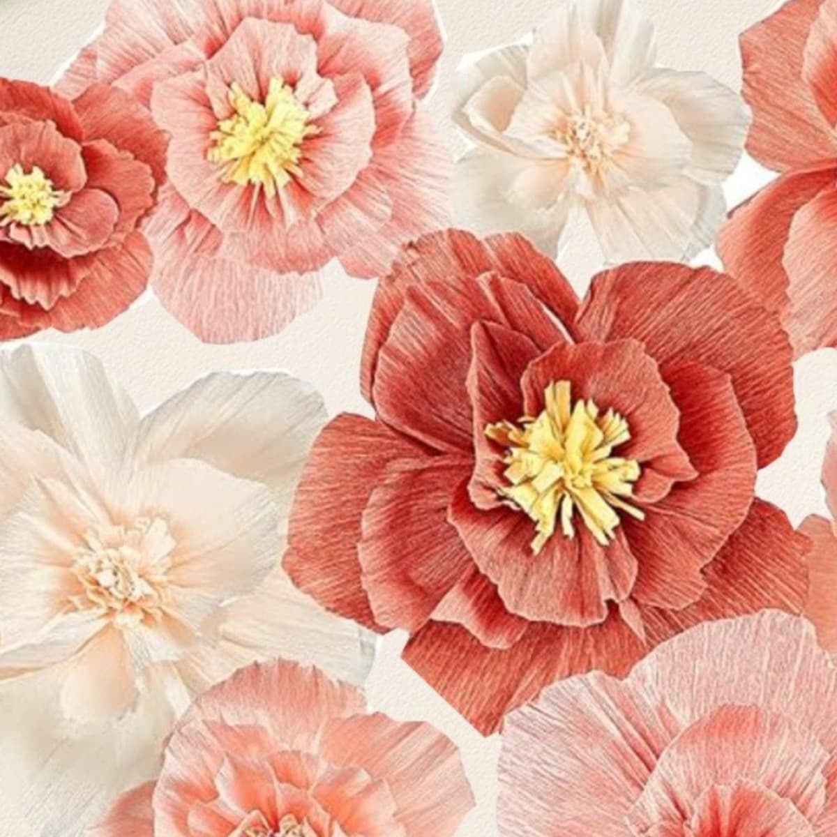 Crepe paper flowers wedding birthday party school decoration artificial flower background wall colorful wrinkled flower kindergarten layout