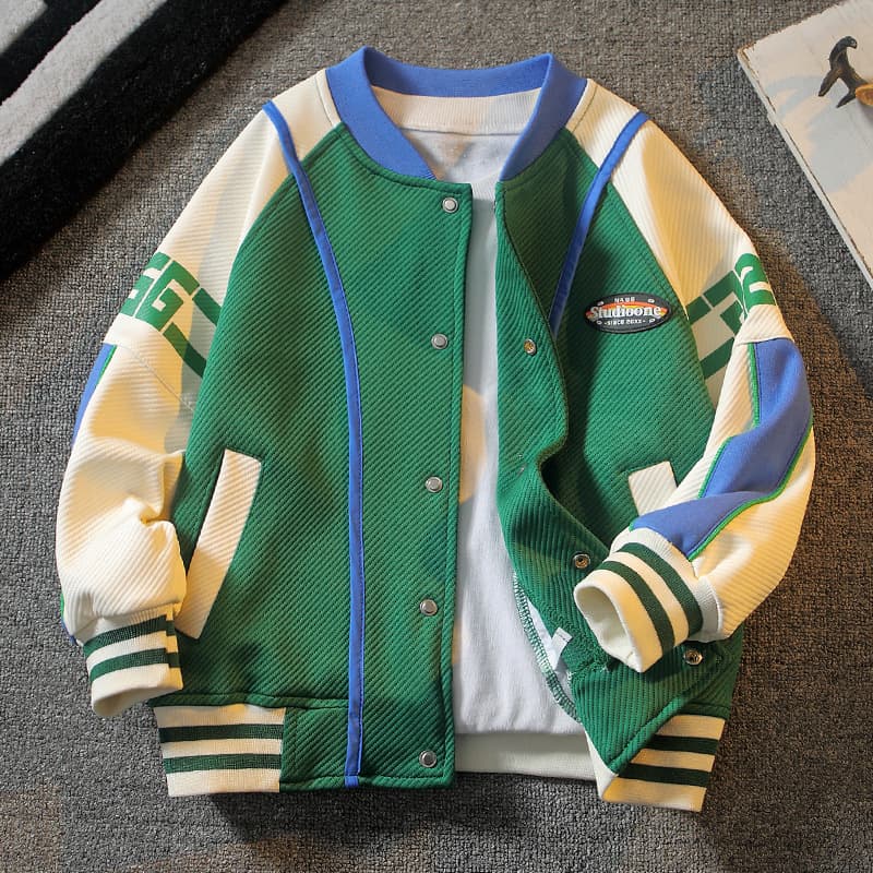Boys Baseball Jacket Spring Autumn 2026 New Children's Trendy Windbreaker Coat for Older Boys Spring Jacket Fashion