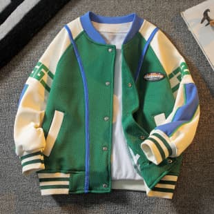 Boys Baseball Jacket Spring Fall 2026 New Kids Hip-Hop Windbreaker Coat for Big Boys Spring Jacket Trendy