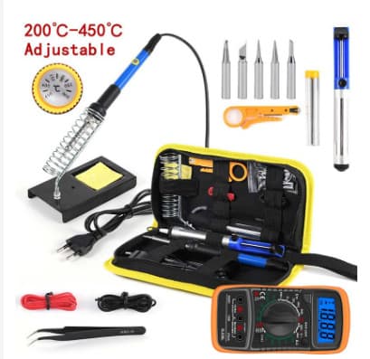 80W Digital Display Soldering Iron with Switch Combo Kit 908S Soldering Iron Set