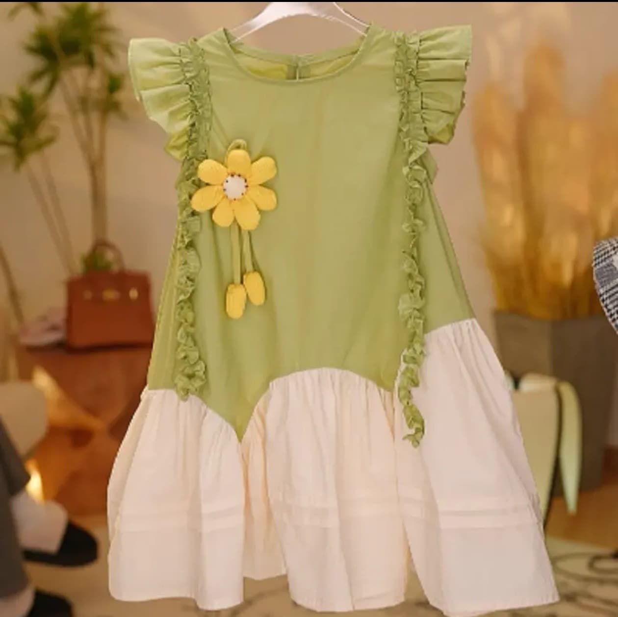 Sunflower Girls Summer Dress Cotton Vest Princess Dress 2025 New Style Girls Pastoral Clothing