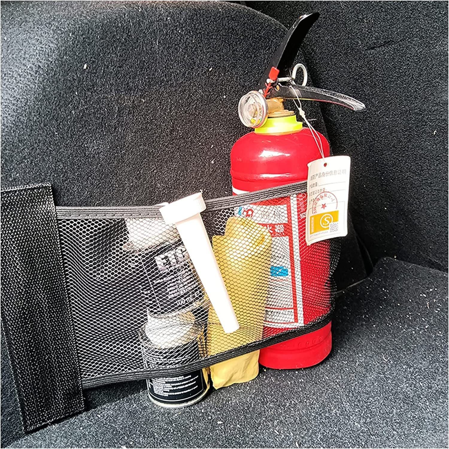 Cross-border car trunk elastic fixed net Velcro thickened storage net bag anti-slip luggage organization