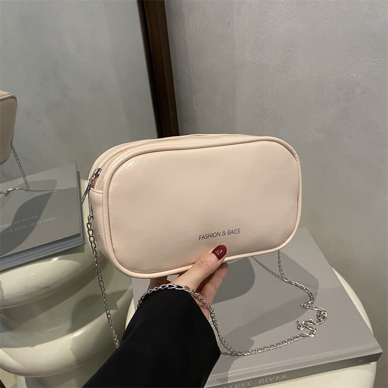 Niche Korean Fashion Crossbody Bag 2025 Summer New Pure Color Simple Small Square Bag Versatile Shoulder Bag Bags