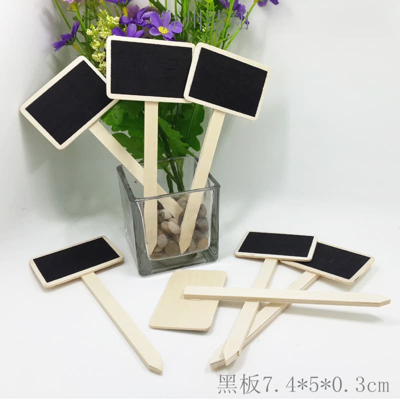 Wooden Grocery Gift Decoration Wholesale Creative Memo Small Blackboard Mini Small Blackboard Price Tag Seat Insert Card