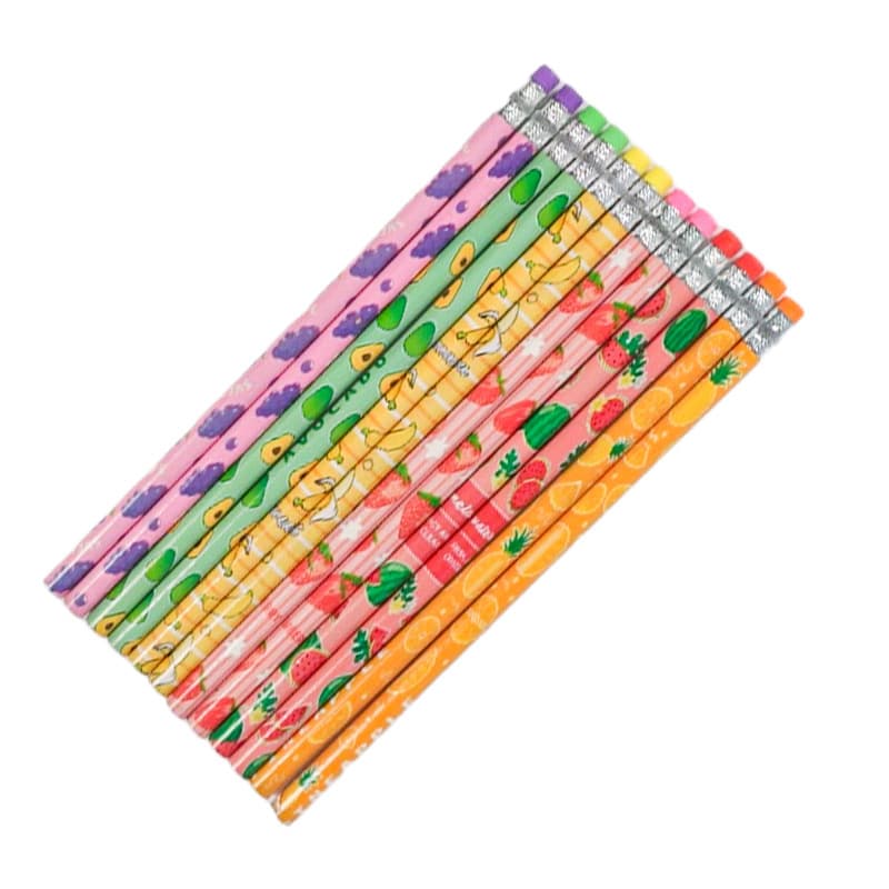 Cost-effective fruit series HB pencil non-toxic primary school children's writing and painting not easy to break pencil set