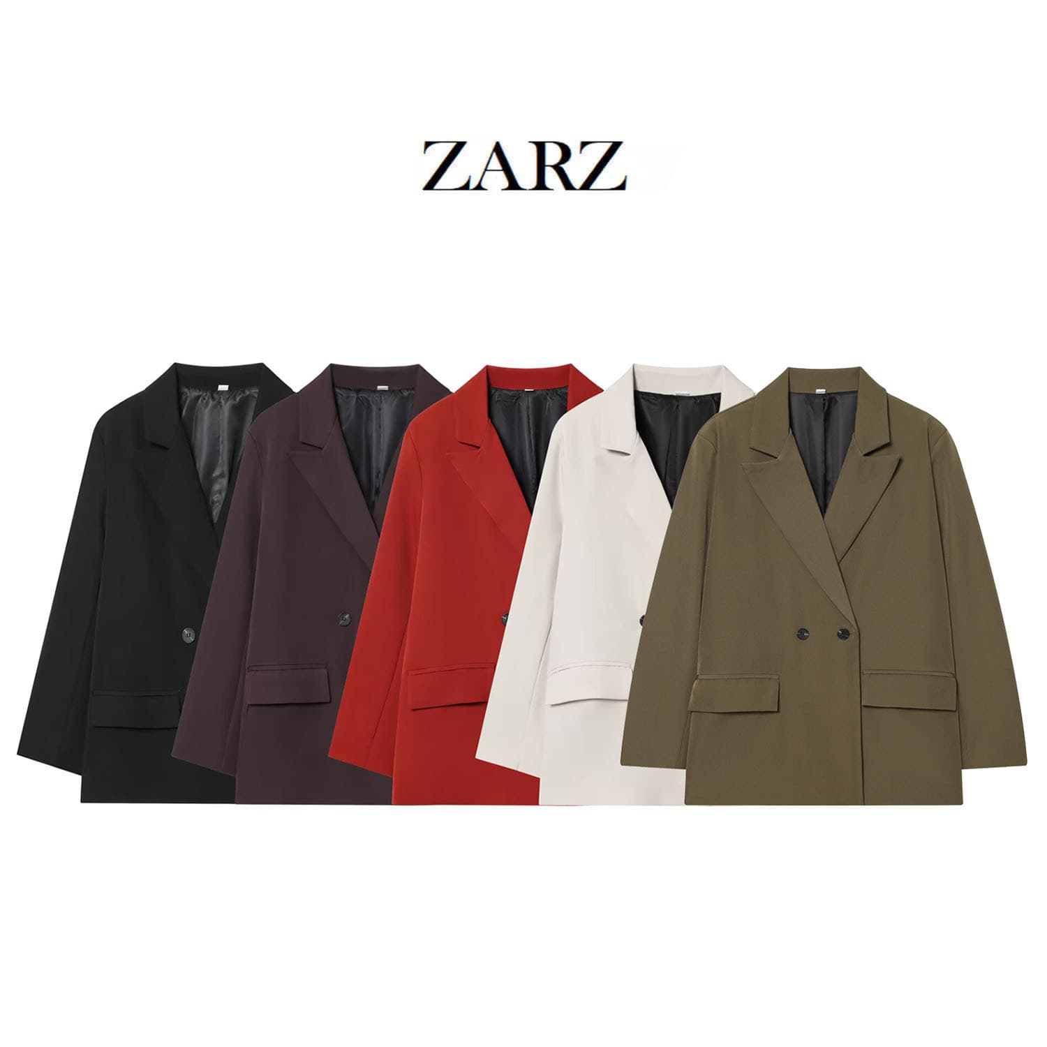 ZARZ Self-Made European-American Style New Women's Fashionable Oversized Double-Breasted Blazer 2753/122