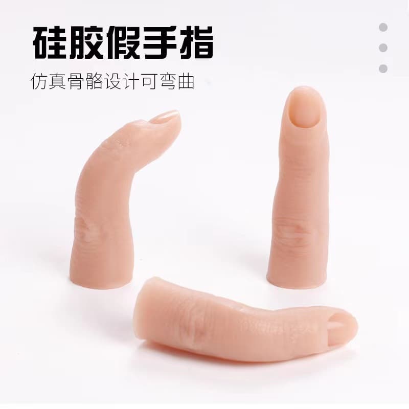 Nail Practice Fake Hand Silicone Fake Finger Model Set with Nail Tips for Beginners Practical Tool