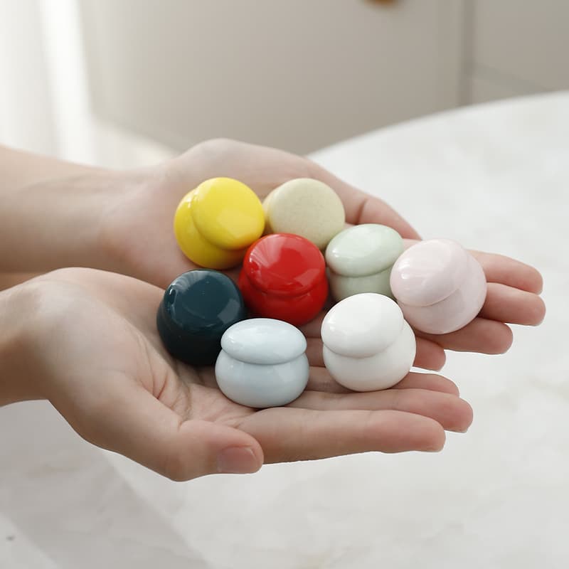 Cosmetic Cream Storage Jar Ceramic Fragrance Container 3ml-5ml Mini Portable Powder Ointment Tea Paste Sealed Tin