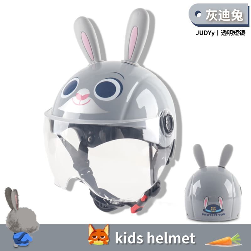 Kids Electric Car Helmet Riding Labubu Cute Cartoon Baby Child Safety Helmet Student Half Helmet Cross-Border
