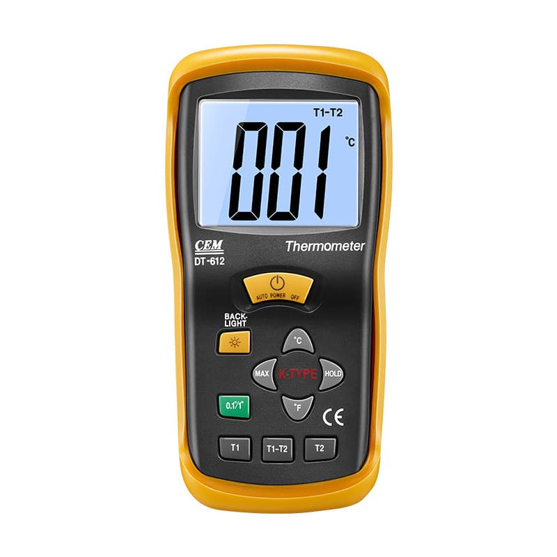 CEM Huashengchang Industrial Portable Thermocouple Temperature Meter with Probe DT-612