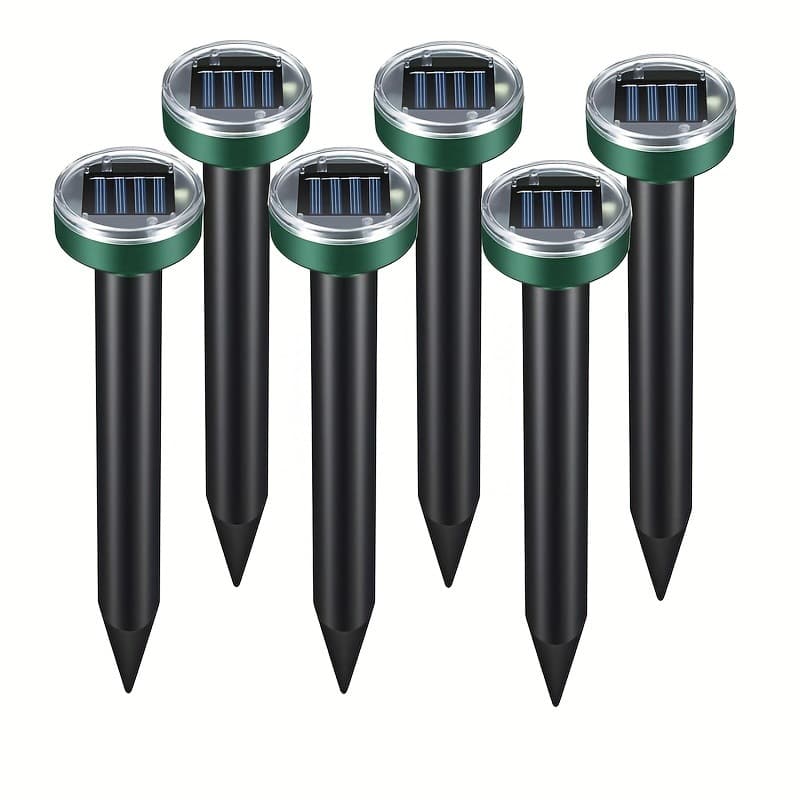 2025 New Cross-border 6-Pack Optional Solar Animal Repeller for Yard and Garden