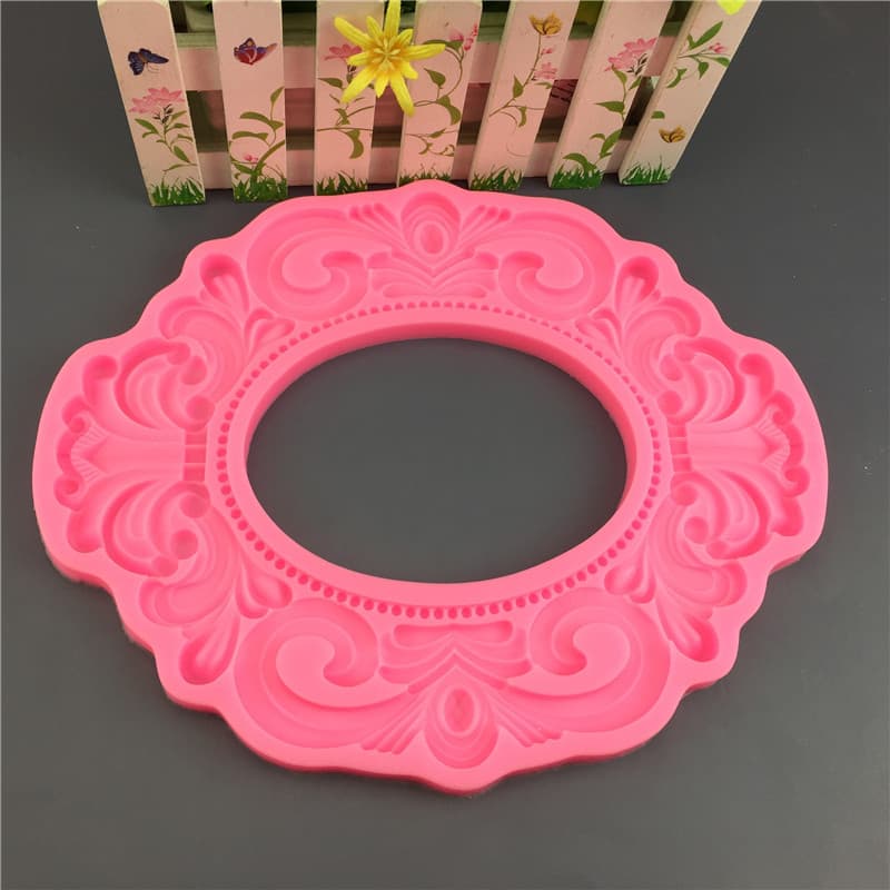 European Style Large Frame Silicone Mold Aromatherapy Wax Candle Drip Silicone Tool for Chocolate Sugar Art 3D Decoration