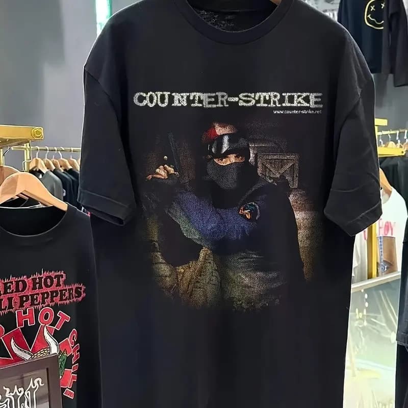 【Cross-border EU Size】Men's Counter Strike 1.6 1999 Retro Gaming T-Shirt