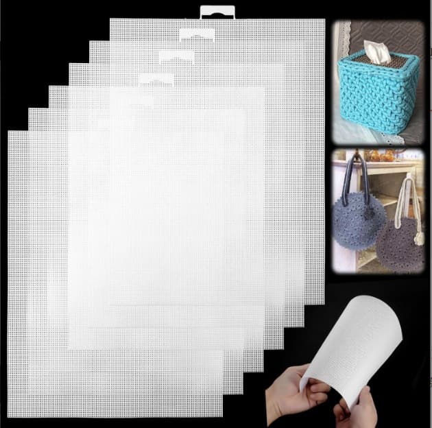 DIY 14CT cross-stitch plastic board embroidery pixel perforated board embroidery fabric mesh fabric card holder refrigerator magnet