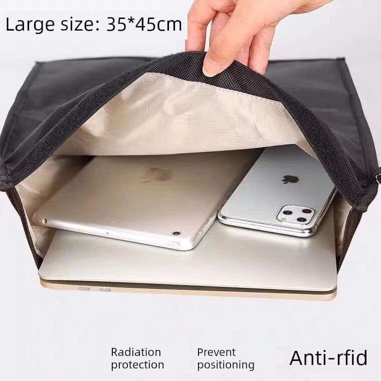 Anti-metal detector shielding bag, large laptop signal shielding bag, RFID anti-theft mobile phone bag set