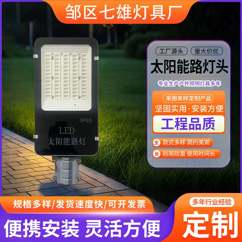 Solar Street Light Head for Repair and Replacement of Municipal Road Lighting, Customizable Outdoor Light Head