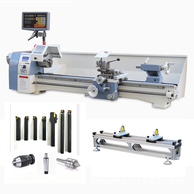 250-1000 Electronic Gear Double Chuck Metal Shaft Repair Machine Tool Household Small Extended Lathe for Cue Repair