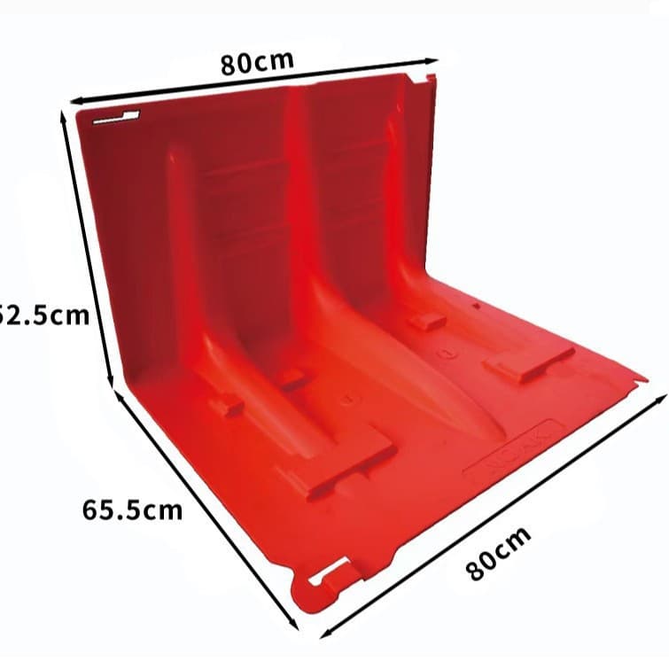 L-shaped thickened plastic flood barrier, ABS emergency household flood control panel for roads and vehicles