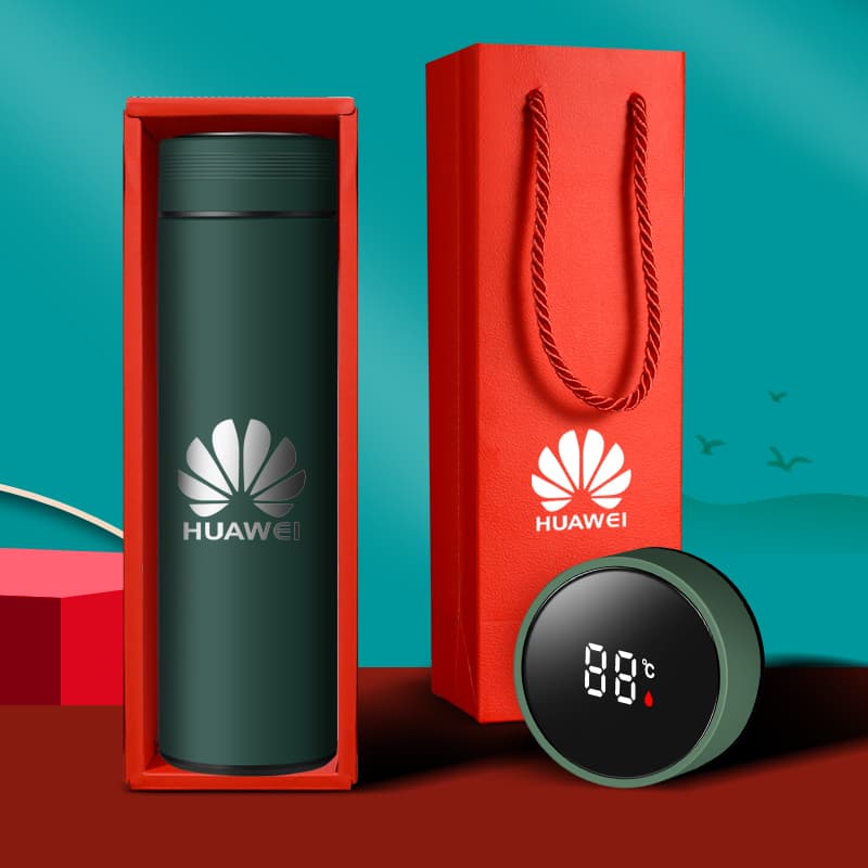 304 Stainless Steel Home Vacuum Digital Display Drop-Proof Water Bottle with Engraving Temperature Display Smart Insulated Cup Wholesale Temperature Measurement