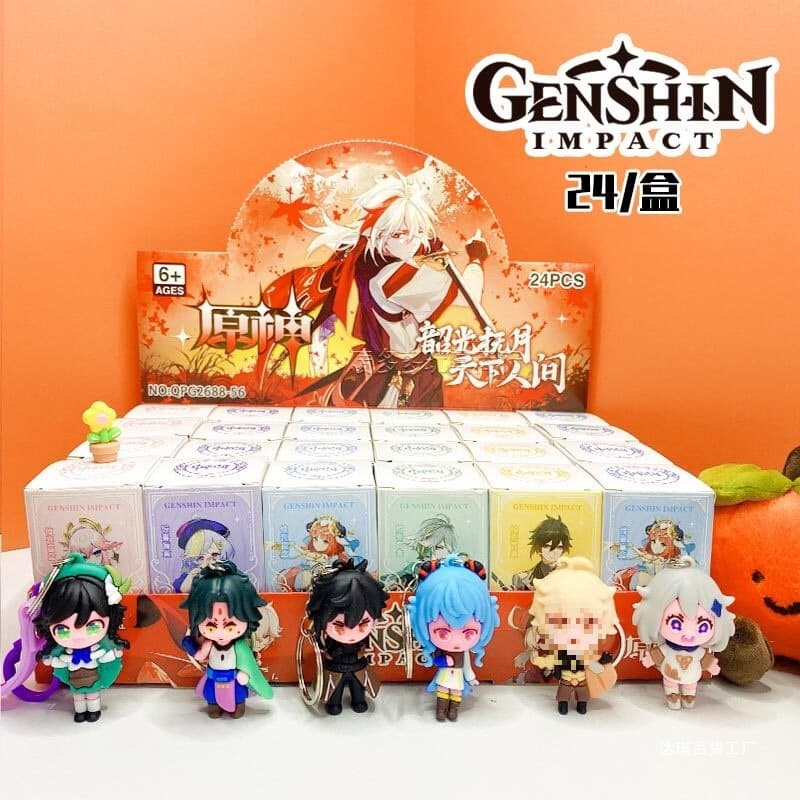 Genshin Impact Figure Pendant Blind Box Anime Cute Figurine Merch Keychain Ornament Gift