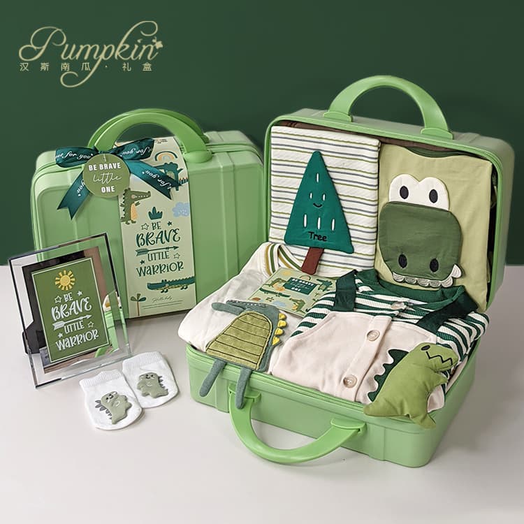Baby Gift Box Forest System Green Infant Summer Spring Autumn Cotton Clothes for Newborn Boys Korean Style Baby Outfit Set