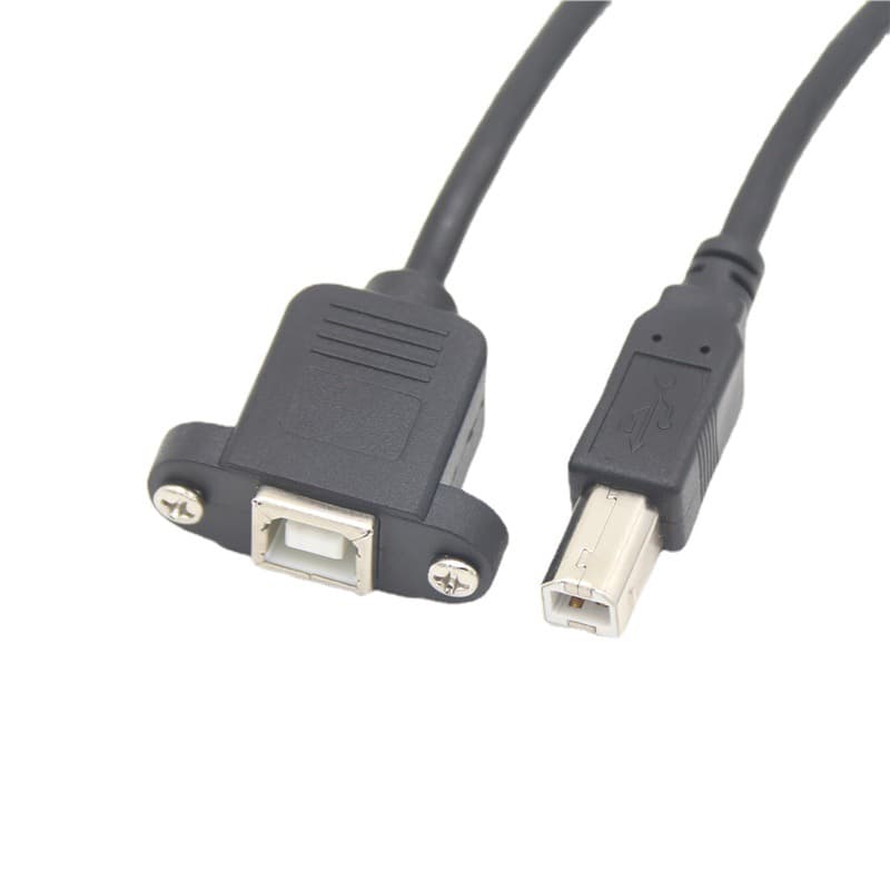 usb b male to b female printing extension cable with ears screw hole usb square port printer male to female extension cable