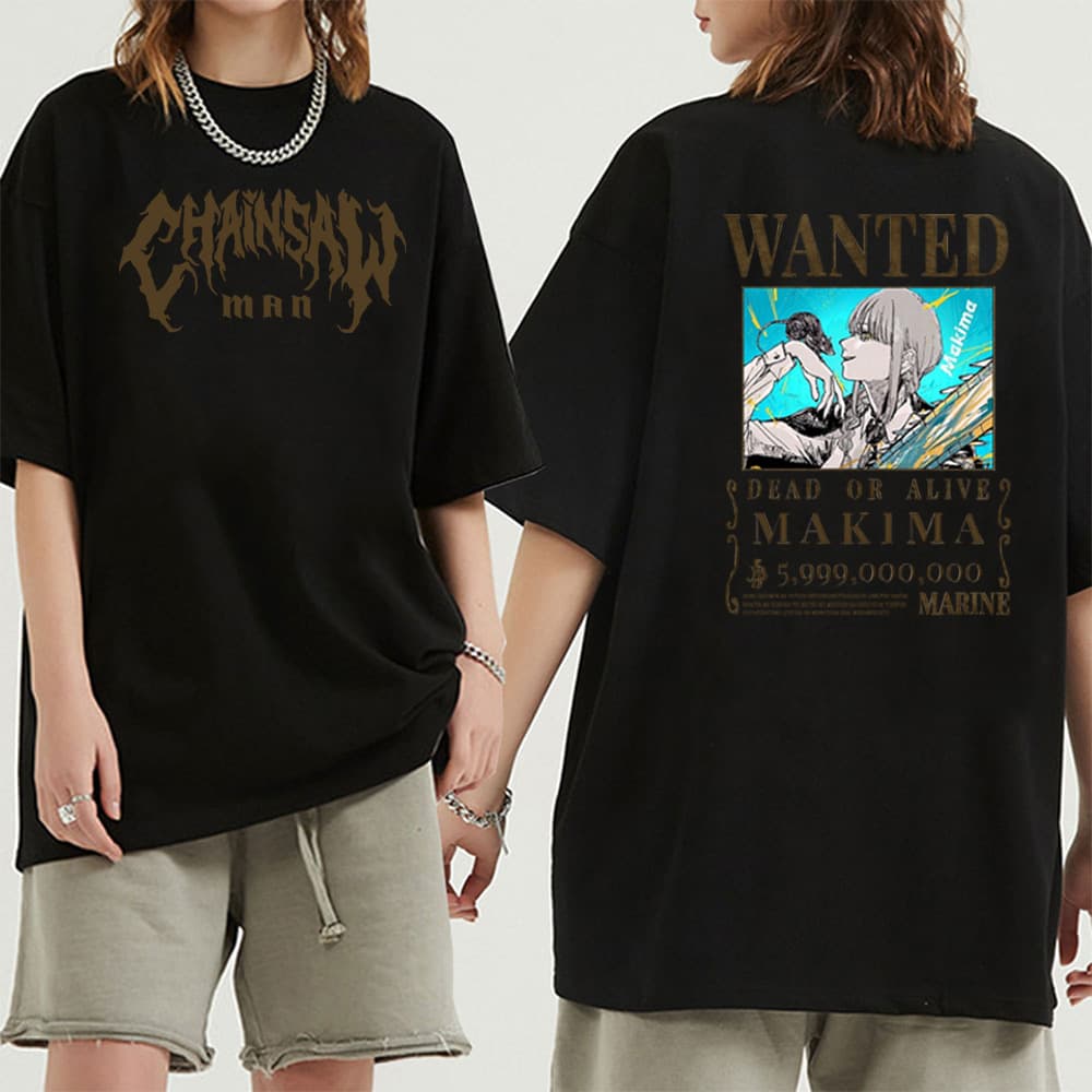 Chainsaw Man Makima Chainsaw Man women's T-shirt Harajuku loose Japanese short-sleeved men's summer